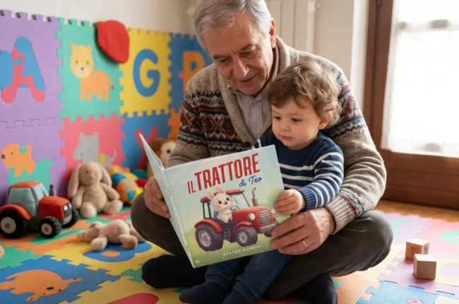 nonni che leggono ai nipoti