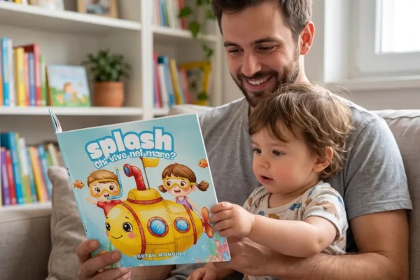 papà che legge ai bambini